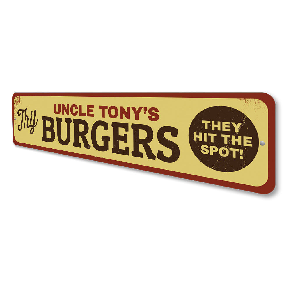 Try Burgers Sign Aluminum Sign