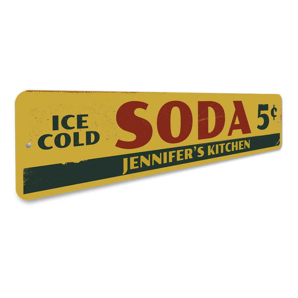 Soda 5 Cents Sign Aluminum Sign
