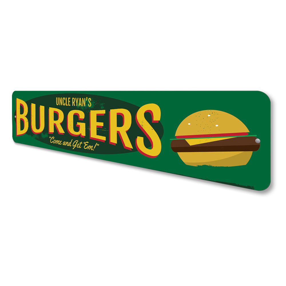 Burgers Sign Aluminum Sign