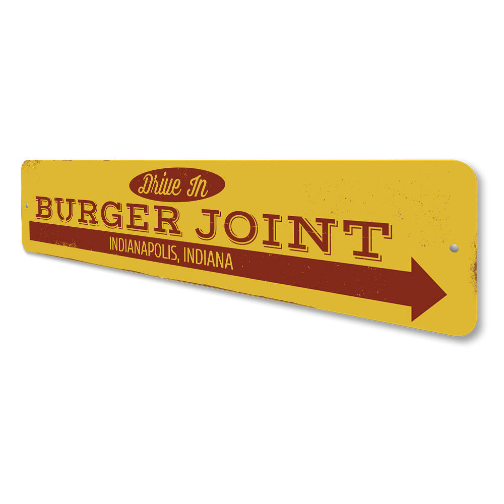 Drive In Burger Joint Sign Aluminum Sign