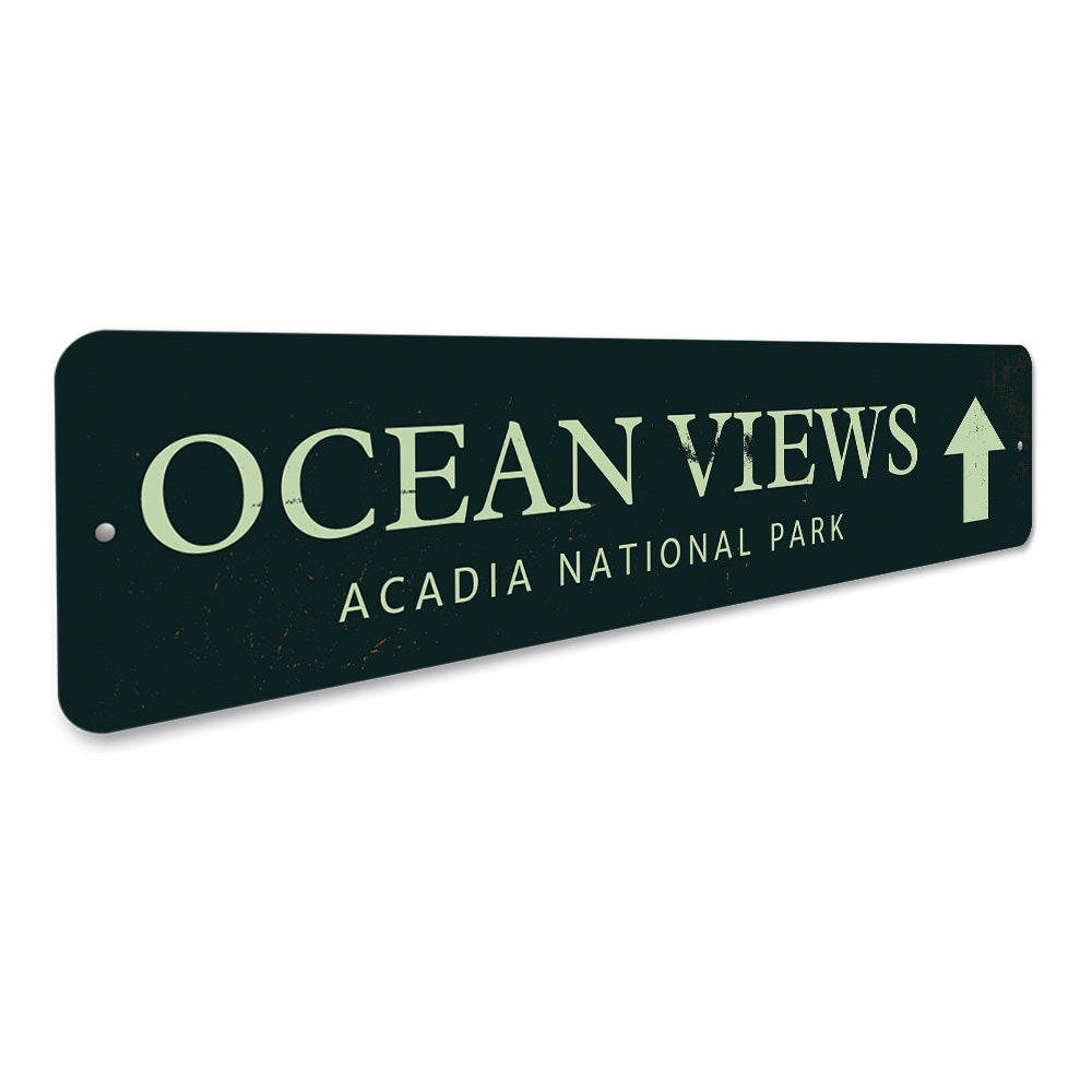Ocean Views Sign Aluminum Sign