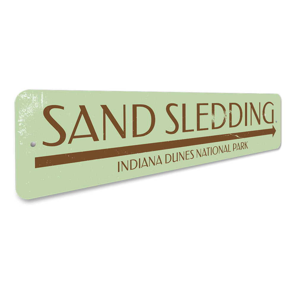 Sand Sledding Sign Aluminum Sign