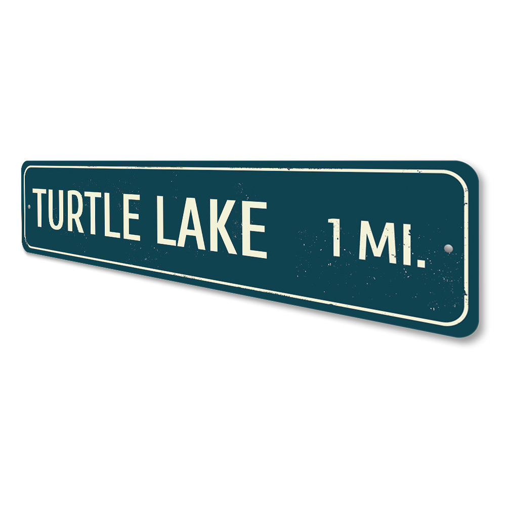 Lake Distance Sign Aluminum Sign