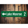 Lake Directional Mileage Sign Aluminum Sign