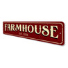 Farmhouse Established Date Sign Aluminum Sign