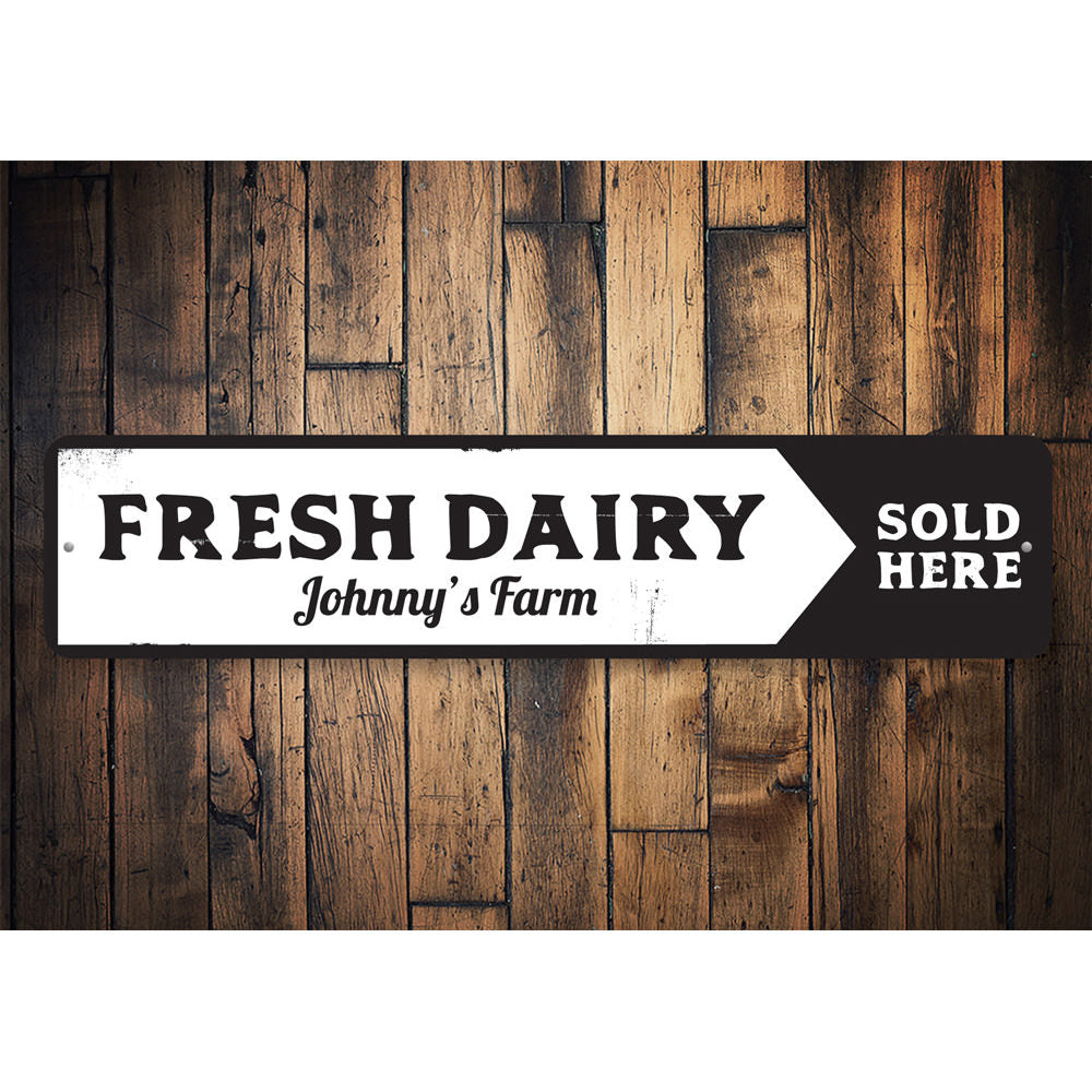 Fresh Dairy Sign Aluminum Sign