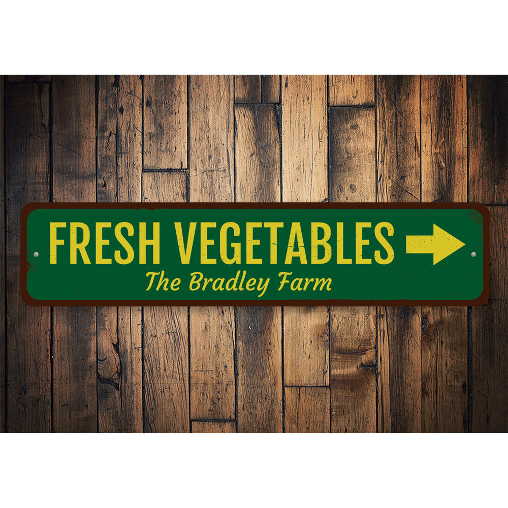 Fresh Vegetables Sign Aluminum Sign