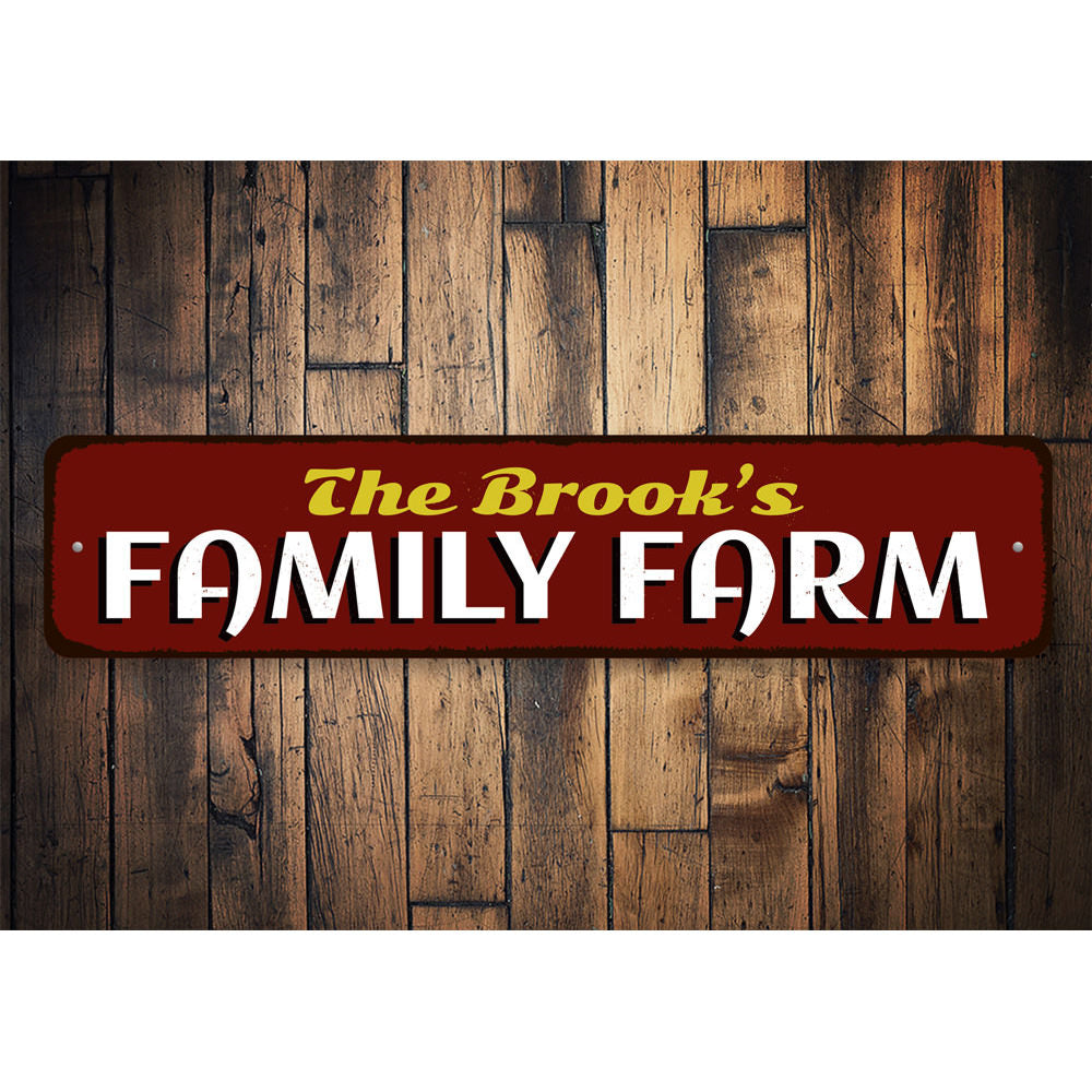 Family Farm Sign Aluminum Sign