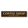 Coffee Shop City State Sign Aluminum Sign