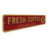 Fresh Coffee 25 Cents Sign Aluminum Sign