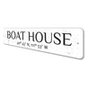 Boat House Latitude Longitude Sign Aluminum Sign