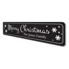 Merry Christmas Snowflake Sign Aluminum Sign