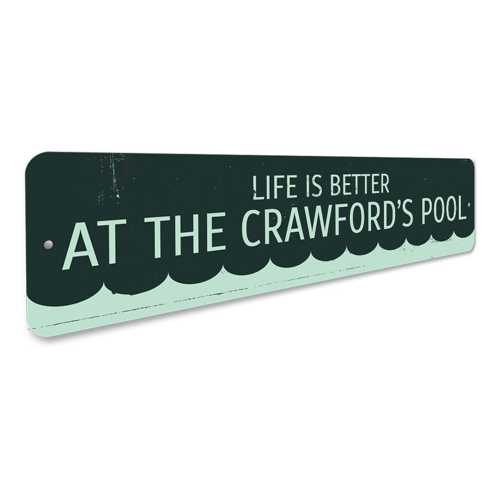 Life is Better at the Pool Sign Aluminum Sign