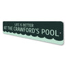 Life is Better at the Pool Sign Aluminum Sign