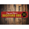 Backyard BBQ Sign Aluminum Sign