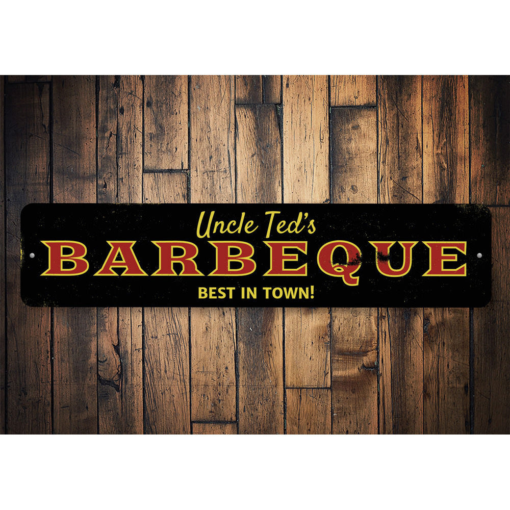 Barbecue Best in Town Aluminum Sign