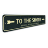 To the Shore Arrow Sign Aluminum Sign
