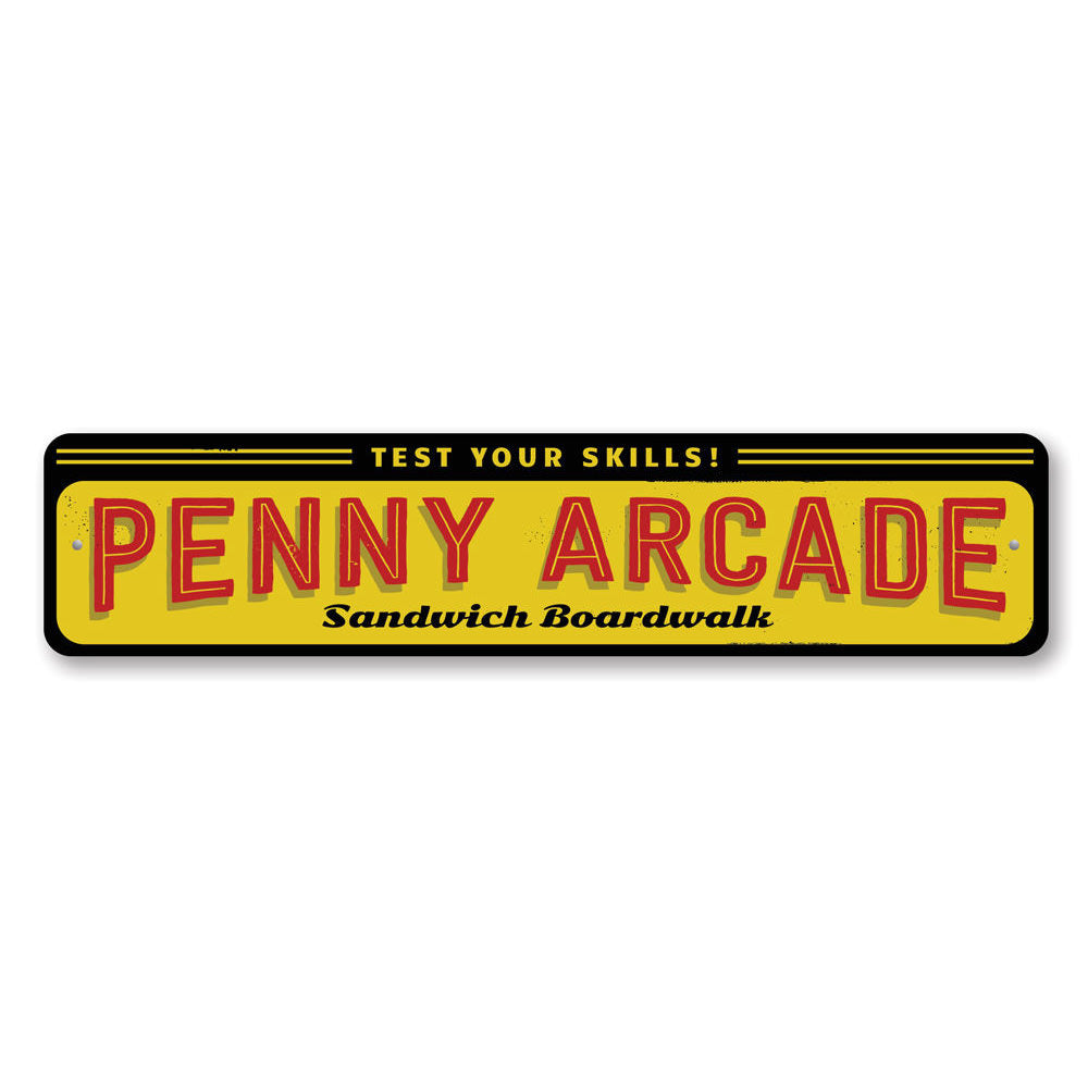 Penny Arcade Sign Aluminum Sign