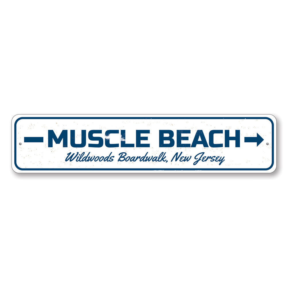 Muscle Beach Sign Aluminum Sign