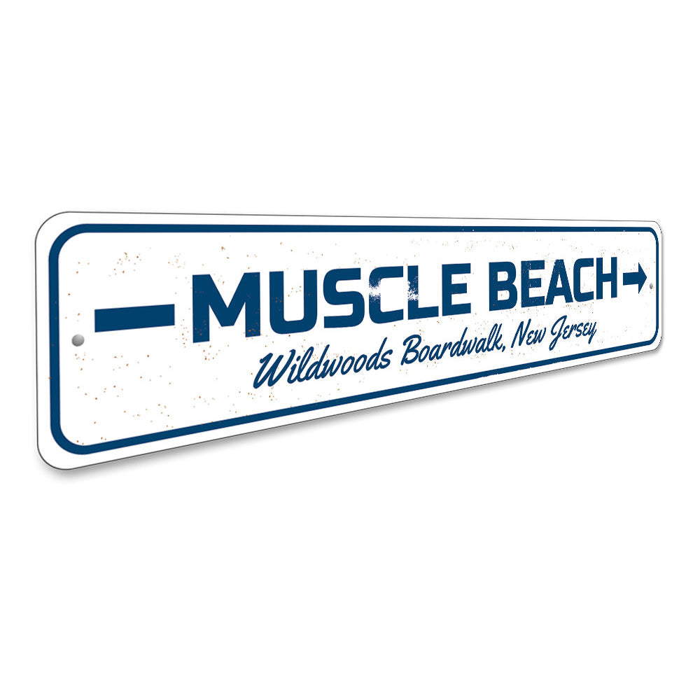 Muscle Beach Sign Aluminum Sign