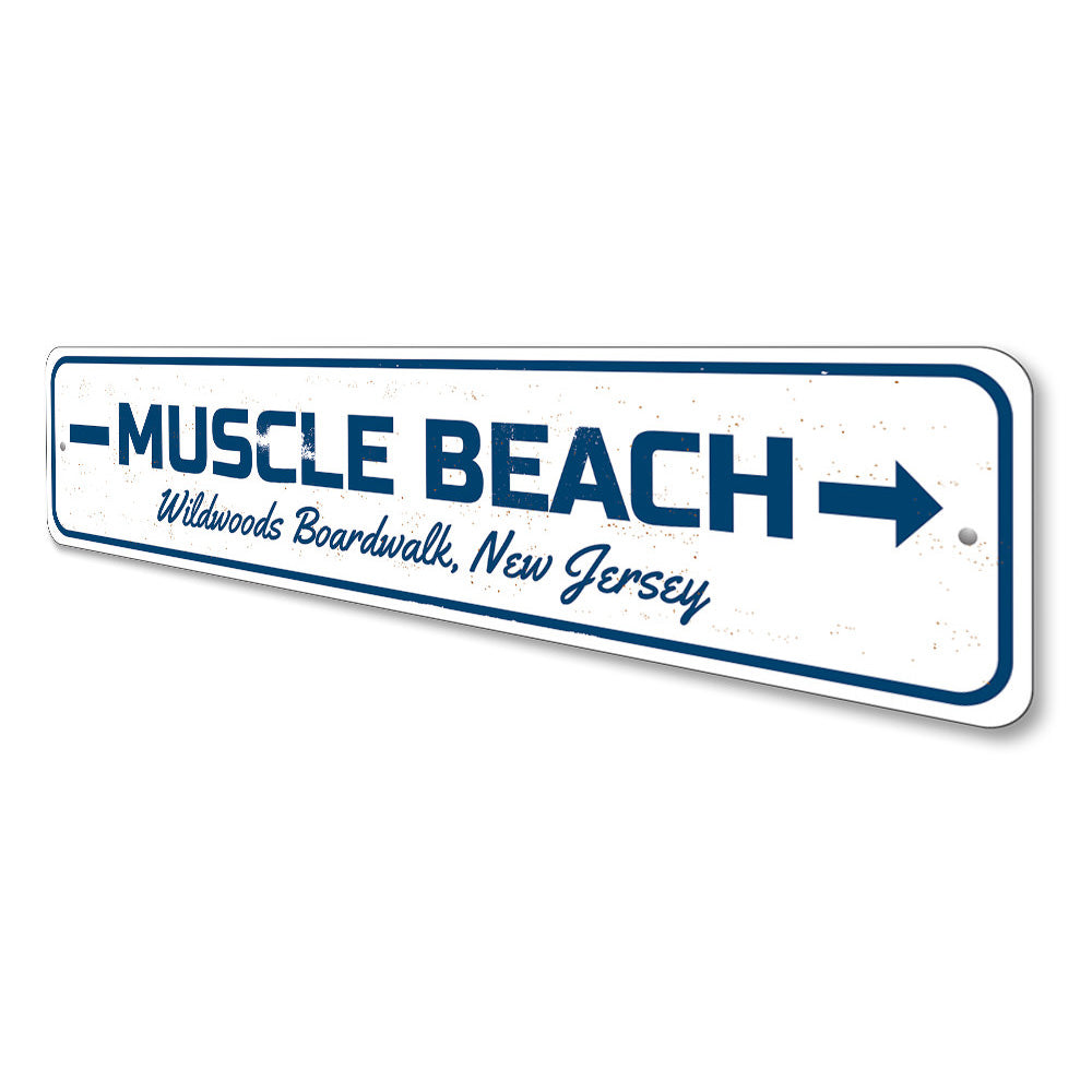 Muscle Beach Sign Aluminum Sign