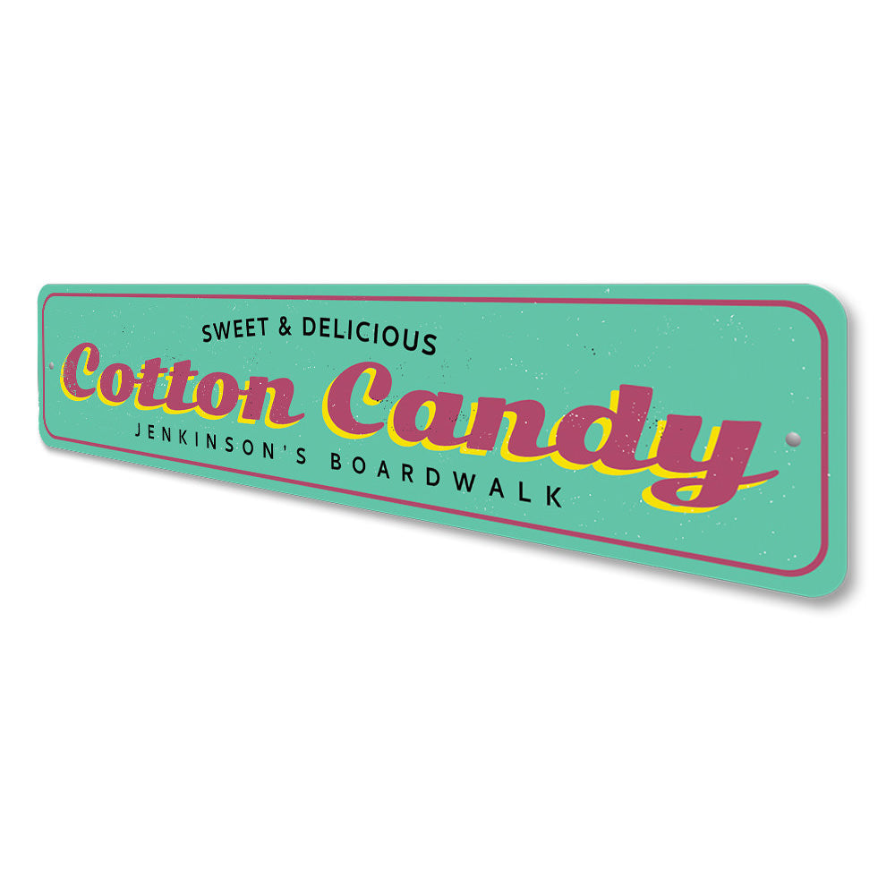 Cotton Candy Boardwalk Sign Aluminum Sign