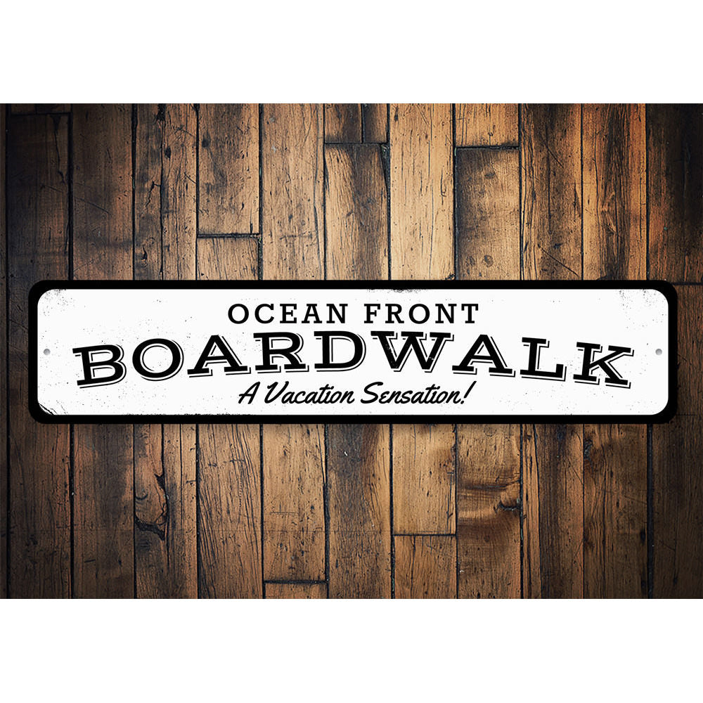 Oceanfront Boardwalk Sign Aluminum Sign
