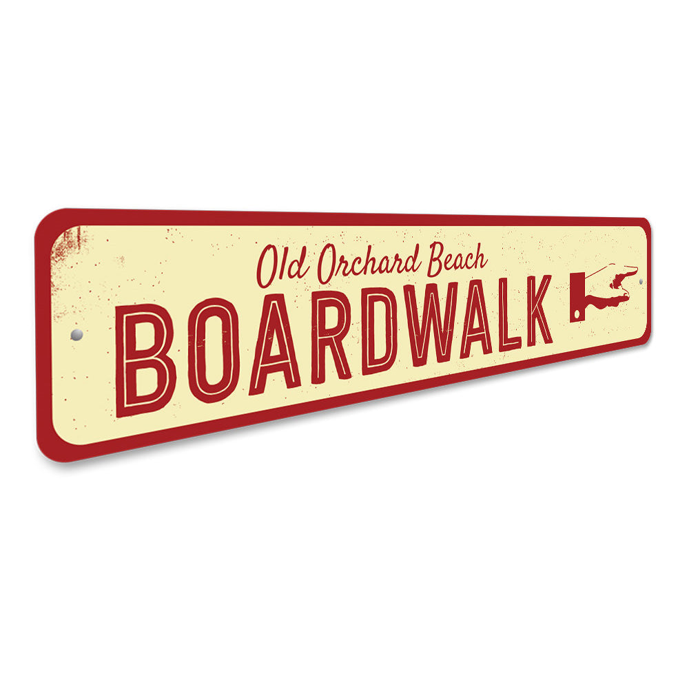 Boardwalk Pointing Hand Sign Aluminum Sign