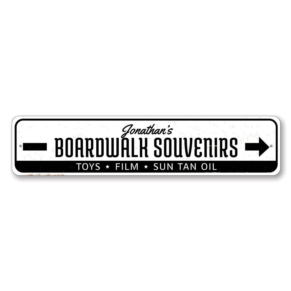 Boardwalk Souvenirs Sign Aluminum Sign