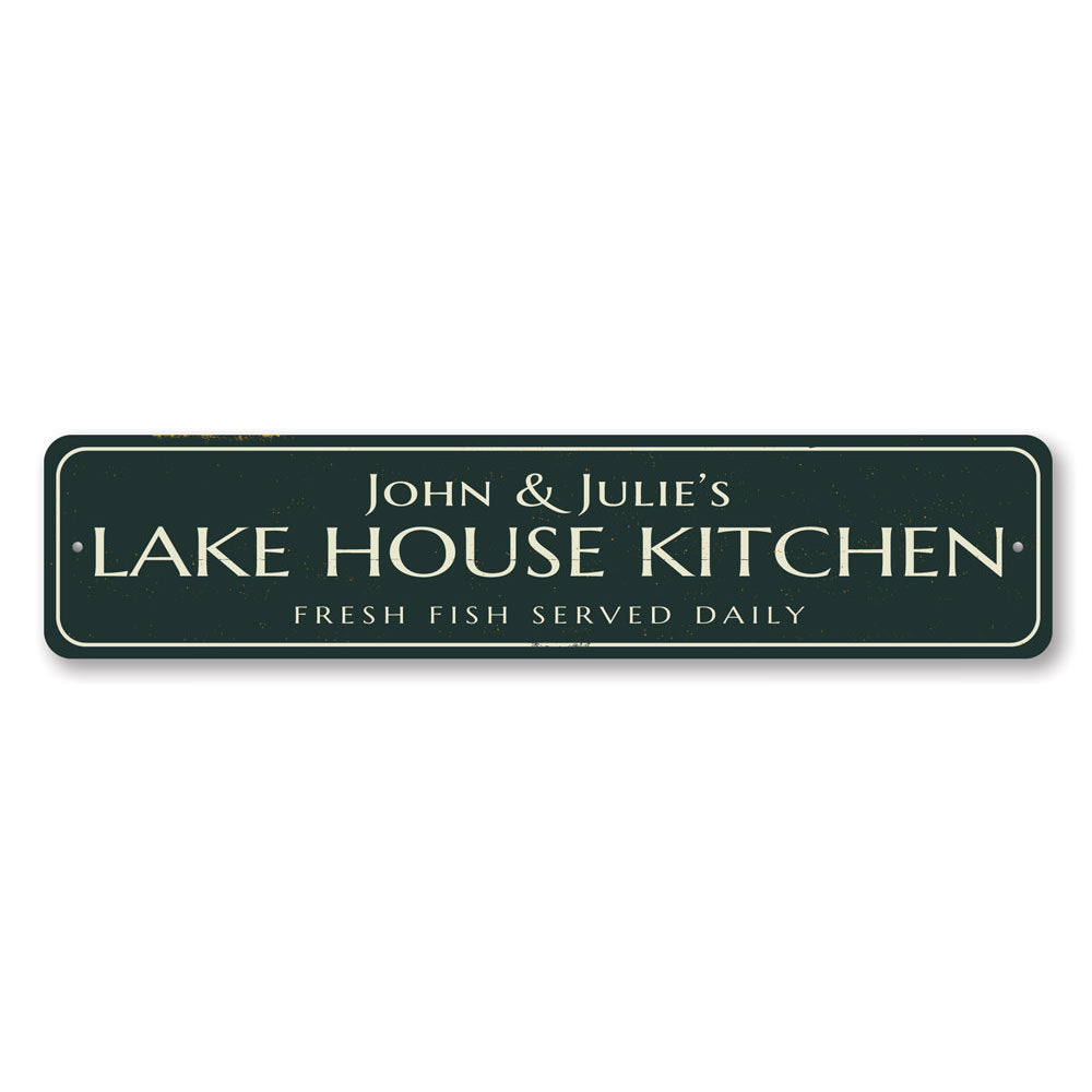 Lake House Kitchen Sign Aluminum Sign