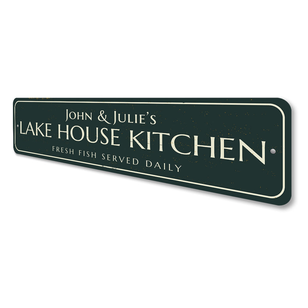 Lake House Kitchen Sign Aluminum Sign