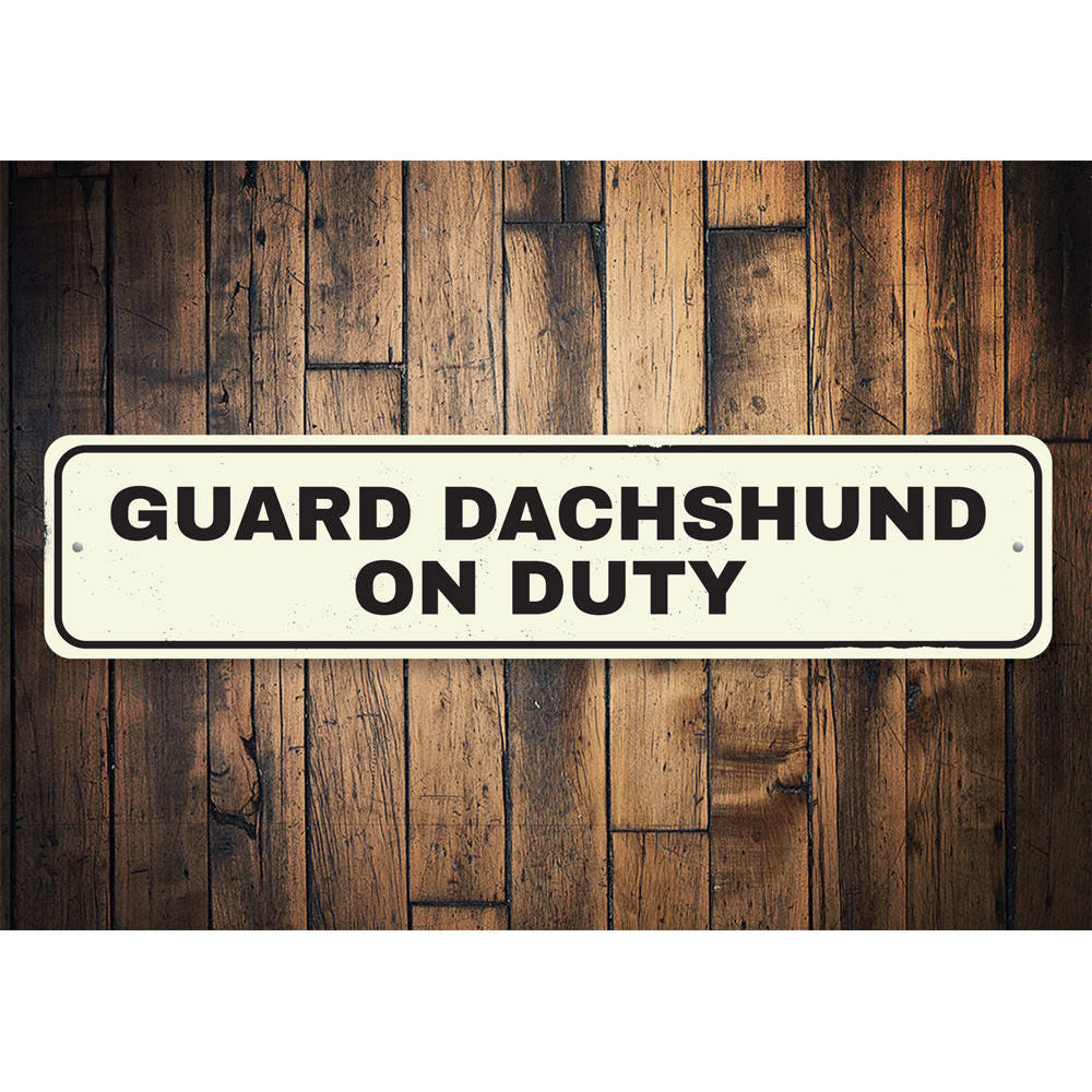 Guard Pet On Duty Sign Aluminum Sign