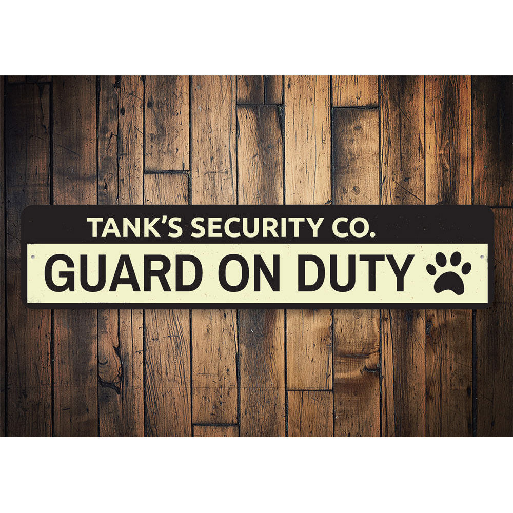 Security Company Pet Sign Aluminum Sign