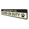 Security Company Pet Sign Aluminum Sign