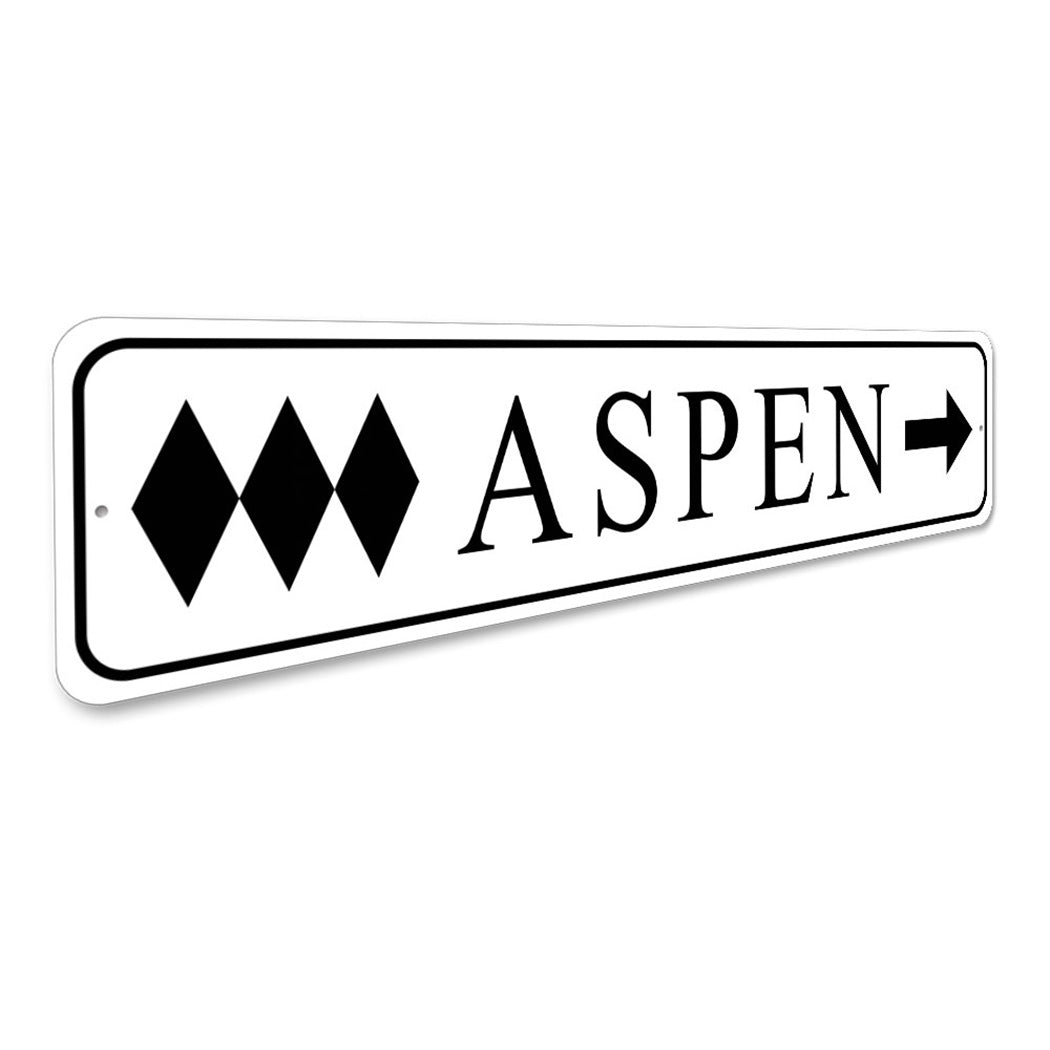 Aspen Triple Diamond Arrow Sign