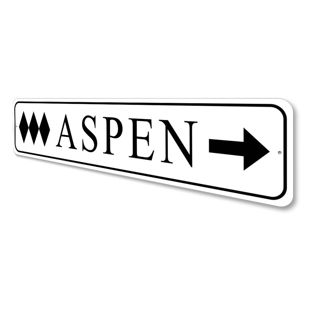 Aspen Triple Diamond Arrow Sign