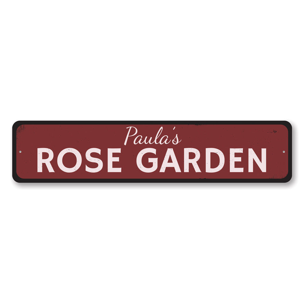 Rose Garden Sign Aluminum Sign