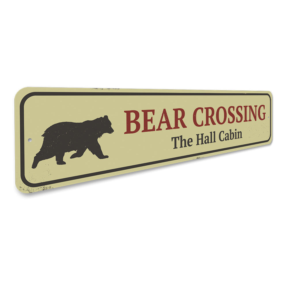 Bear Crossing Sign Aluminum Sign