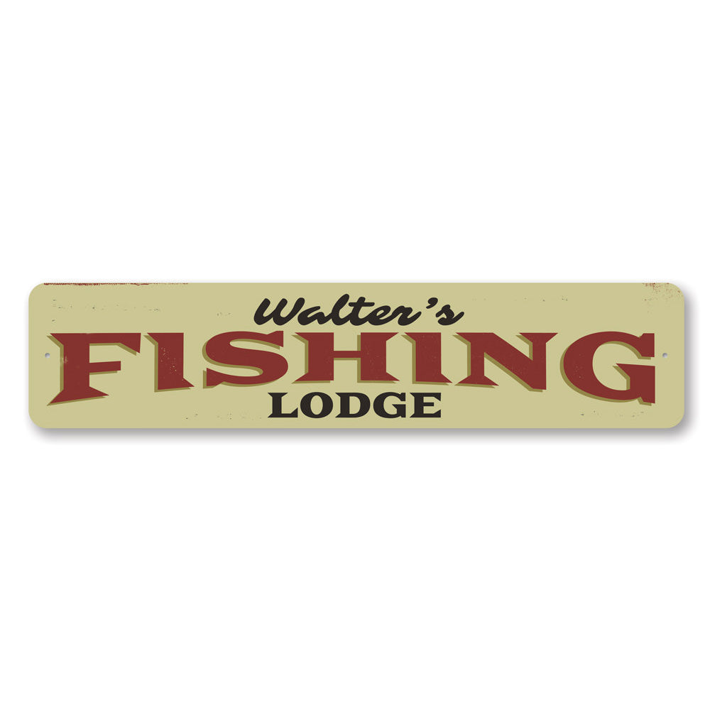 Fishing Lodge Name Sign Aluminum Sign