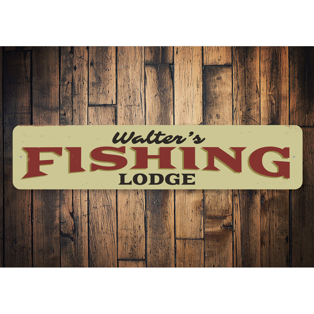 Fishing Lodge Name Sign Aluminum Sign