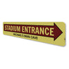 Stadium Entrance Arrow Sign Aluminum Sign
