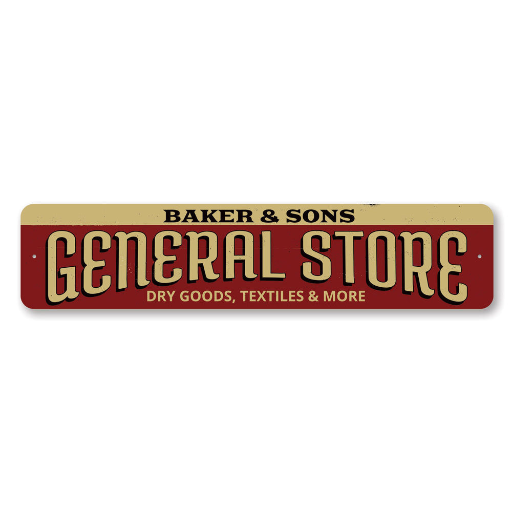 Family General Store Sign Aluminum Sign