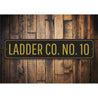 Ladder Company Number Sign Aluminum Sign