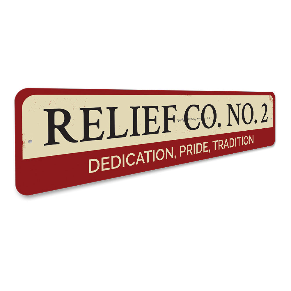Firehouse Relief Company Sign Aluminum Sign