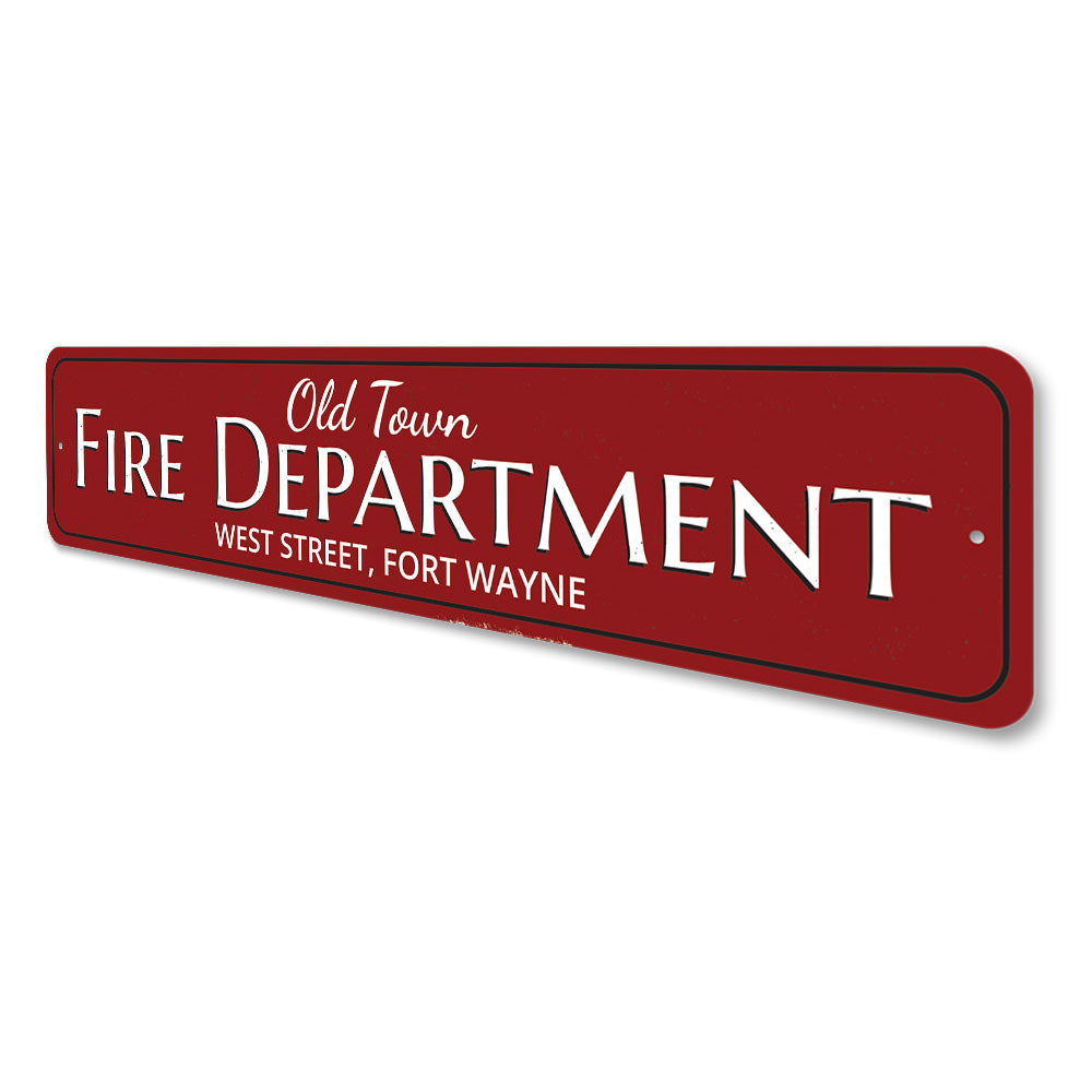 Old Town Fire Department Sign Aluminum Sign