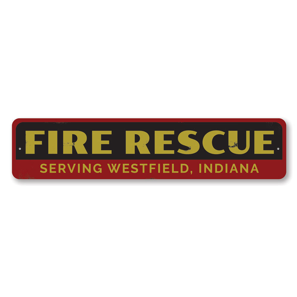 Red Rescue Sign Fire Rescue Sign – Lizton Sign Shop