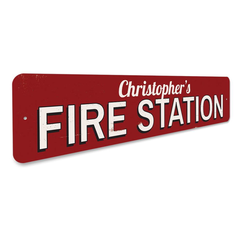 Fire Station Name Sign Aluminum Sign