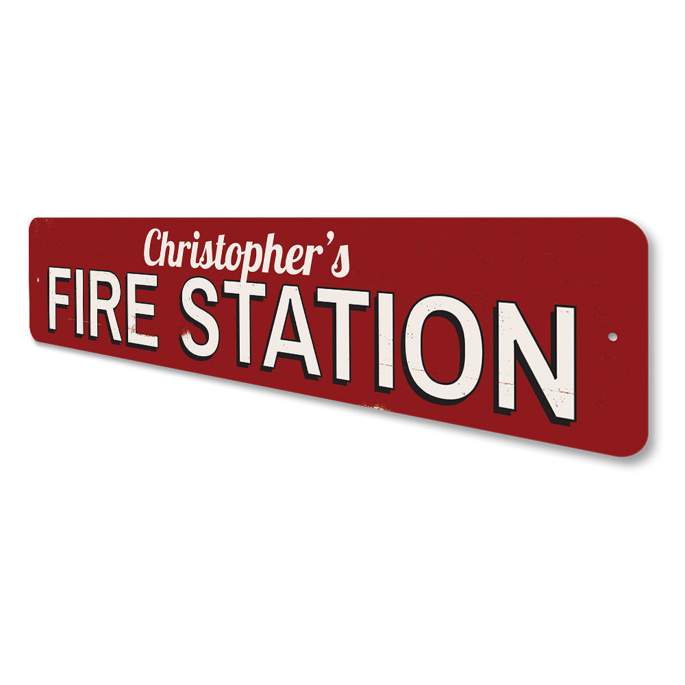 Fire Station Name Sign Aluminum Sign