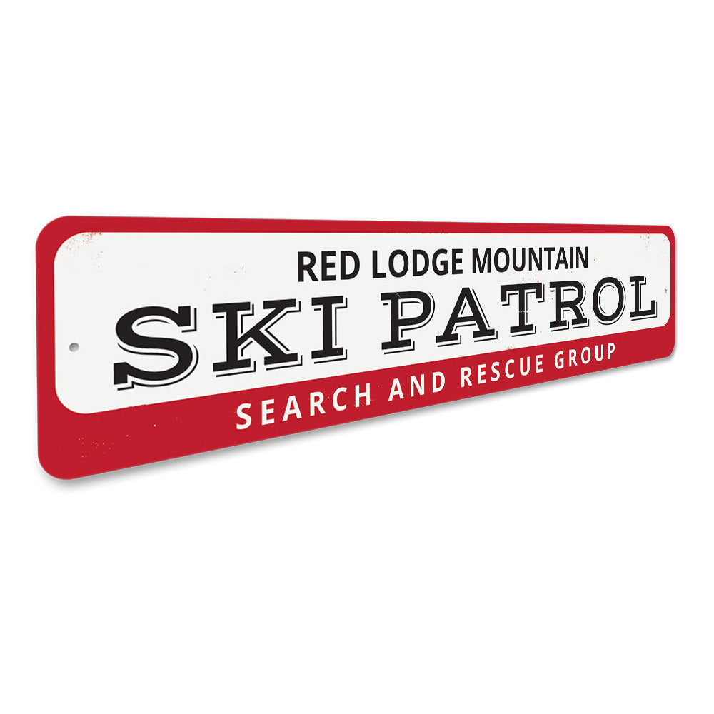 Ski Patrol Mountain Sign Aluminum Sign