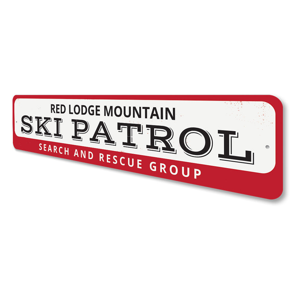 Ski Patrol Mountain Sign Aluminum Sign